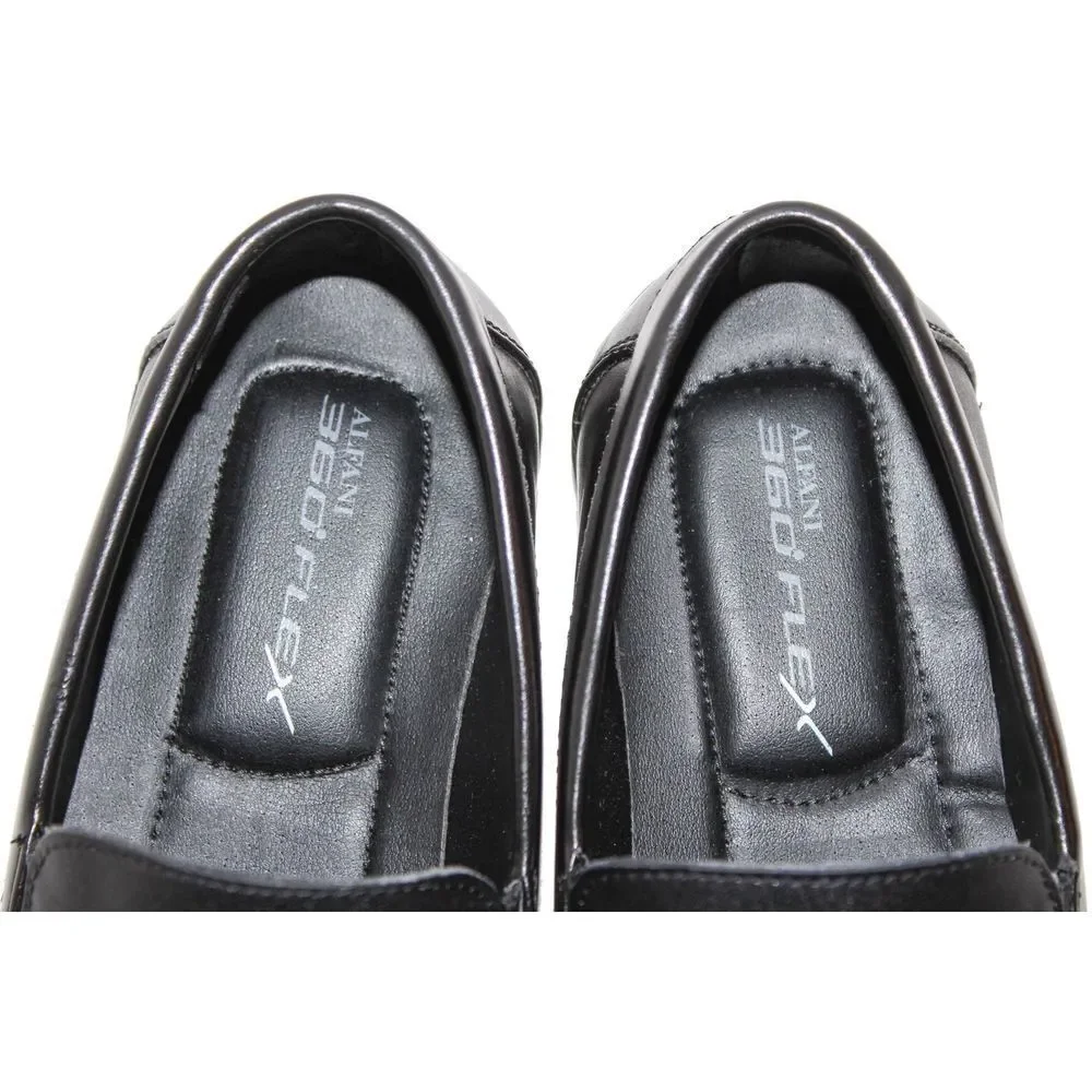 Alfani Style Bait Black Leather Slip On Loafers 10